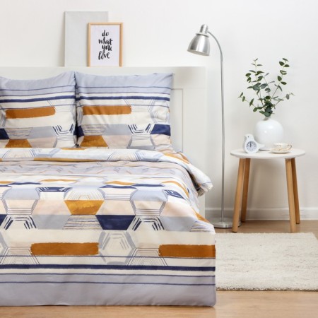 Bed linen 1.5sp boyar, size 145x215, 145x215, 70x70cm 2pcs, microfiber 65g/m, 100% polyester