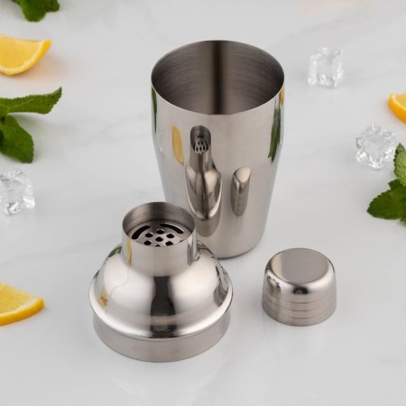 Set for the Big John Bar, 5 objects: forceps, stretcher, spoon, shaker, jigger, stainless steel-2