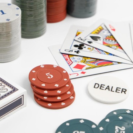 Poker, set for the game (maps 54 pcs, chips 120 pcs.), With a face value, 15 x 15 cm-1