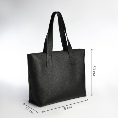 Female bag Textura, chover, large size, black color-1