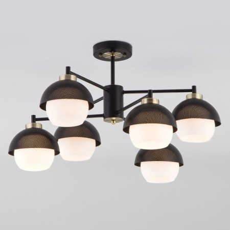 NOCCIOLA chandelier, 6x60W E27, black color-3