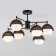 NOCCIOLA chandelier, 6x60W E27, black color