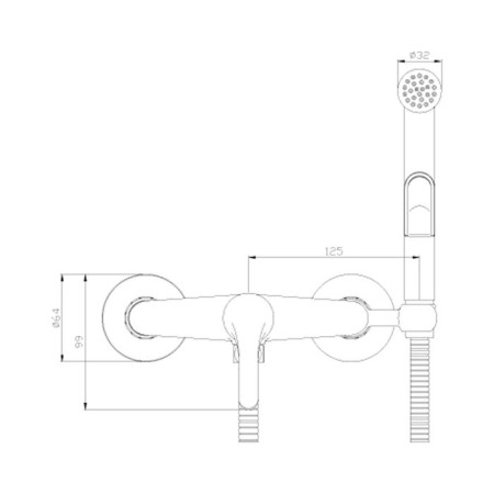 Hygienic shower Rossinka Y25-52-1