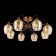 Ceiling EVOLUCE lamp. Sle110002-08. Acro. 8x60 watts, E27, 75x75x29 cm, bronze color