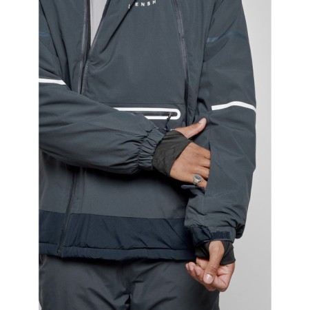 Male winter ski costume, size 54, dark gray color-9