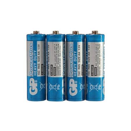 Salt battery GP PowerPlus Heavy Duty, AA, R6-4S, 1.5V, Spike, 4 pcs.