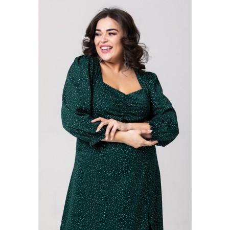 Women's dress, size 58, green color-4