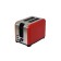 Toster Oursson TO2120/RD, 930 W, defrosting/heating, 7 modes, red