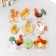 Stick silicone with sparkles on glass "Easter. Chickens and chickens" 18.5x17 cm