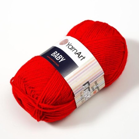 Baby yarn 100% acrylic 150m/50g (576 T. Red)-1
