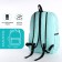 Youth backpack from textiles, 3 pockets, wallet, mint color