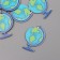 Decor for creativity tree "Globe" set of 5 pcs 4.5x3.3x0.3 cm