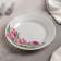 Pink tulips plate, d = 17.5 cm, white, porcelain