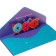 Money envelope "On Birthday!" cutting, part inside, donut, 9.3x19 cm