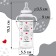 A bottle for feeding Gift “I love milk”, classic throat, 250 ml., From 0 months, with a nipple, with handles