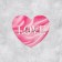 Valentine Postcard "Love", silk, 7 x 6 cm