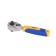 Short ratchet Kraft KT 705035, bilateral, 1/2 ", 3/8", 120 mm, 72 teeth