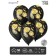 Latex ball 12 “Leaves”, pastel, set of 50 pcs., Black color