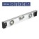 Aluminum tundra level "Rail", 3 eyes (1 rotary), 400 mm