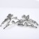 Earrings Metal "Butterflies" Fairytale, Silver Color