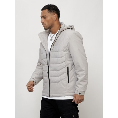Male spring jacket, size 50, light-gray color-6
