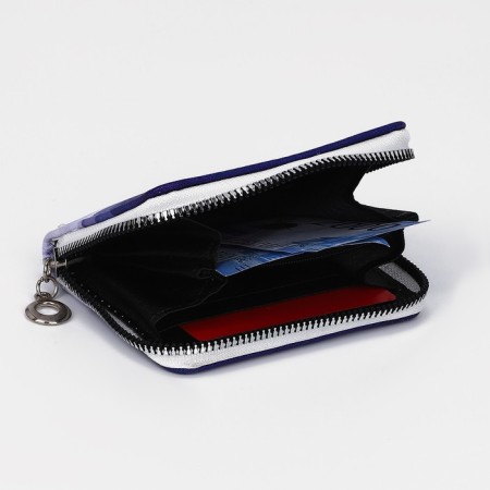 Lightning wallet, card for cards, for coins, blue color-1