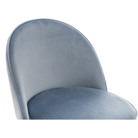 Stol on a metal frame Dodo metal/velor, black/blue 48x54x77 cm-3