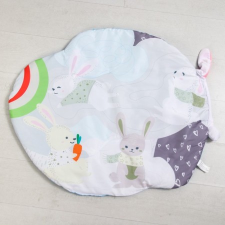 Developing rug with arcs "Bunnies", 73x48 cm.-1