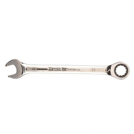 Combined rattling key Matrix 14814, CRV, mirror chromium, 22 mm