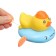 Clothing toy for a bathtub with a spray "duckling", crush me