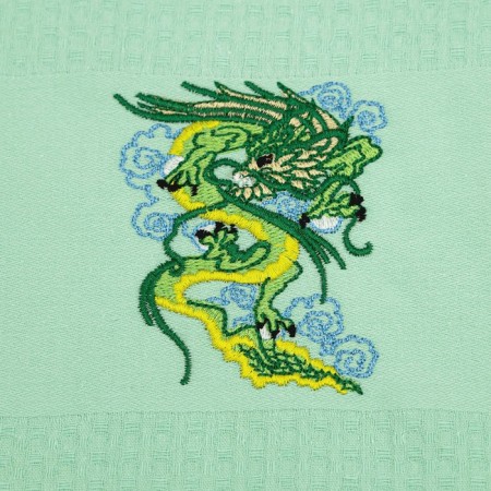 A set of waffle towels "Japanese dragons", size 33x60 cm, 2 pcs-3