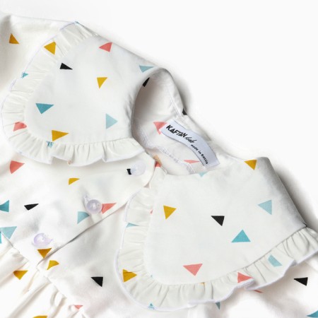 Платье детское с воротником KAFTAN р.32 (110-116 см) белый-4