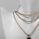 Pendant "chain" inspiration, 3 threads, color gold, 57 cm