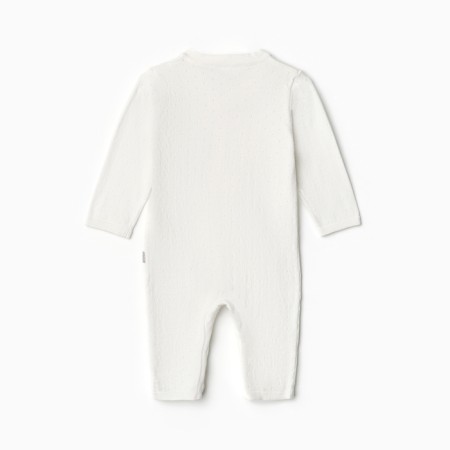 Knitted overalls, Ecrury color, height 74 cm-4