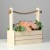 Kashpo wooden 25.5 × 15 × 28 cm "Provence", handle rope, beige