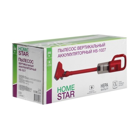 Homestar HS-1027 vacuum cleaner, vertical, 200 watts, dry cleaning, 1.5 l, red-1