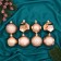 Set of balls plastic D-6 cm, 8 pcs "Isabelle" to the face, gold