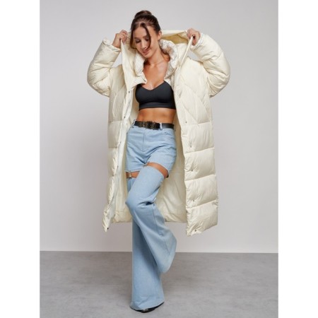 Coat insulated winter female, size 44, color light-beige-16