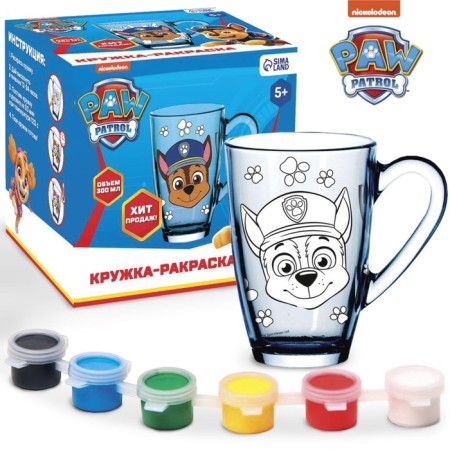 Glass mug painting, 300 ml "Gonchik", puppy patrol