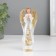 Souvenir Polystone "Girl with a golden wreath" White 2.7x6.5x14.7 cm