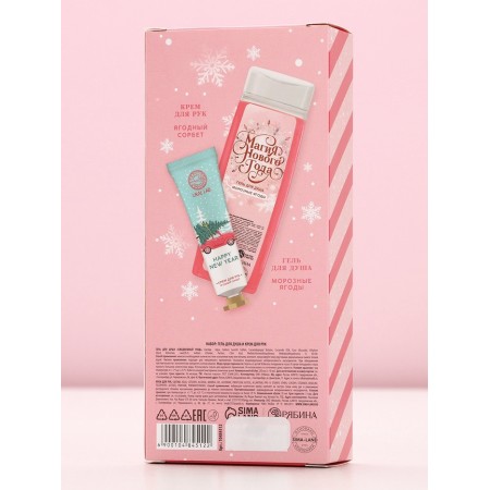 Pure happiness set "Shine", shower gel 250 ml and hand cream 30 ml, berries-8