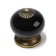 Pen button Dome Ceramics 003, ceramic, black