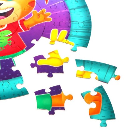 Round Puzzle in the Metallic Box "Miau", 44 details-2