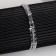 Bracelet with rhinestones "shine" thread by interweaving, white color in silver, 18 cm