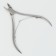 Manicure nippers for cuticle, double spring, 10 cm, blade length - 12 mm, on the blist, silver color