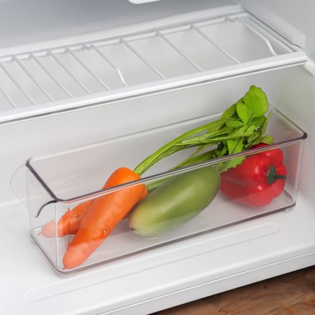 Mannaz refrigerator container 32.9 × 9.6 × 10.2 cm, the color is transparent