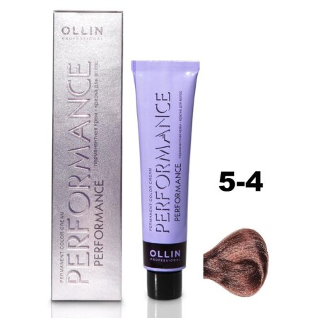 OLLIN PROFESSIONAL PERFORMANCE hair cream, tone 5/4 light brown-haired, 60 ml