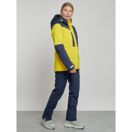 Ski costume female winter, size 46, yellow color-1