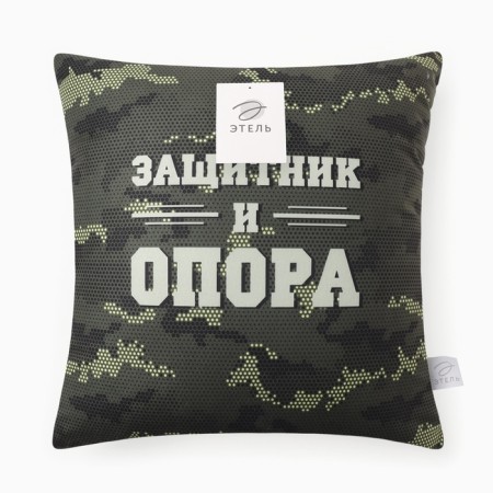 Decorative Ethel Pillow "Defender and support" 40x40 cm, velor, 100% p/e-4