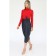 Leather skirt-pencil midi with a cut, size 42